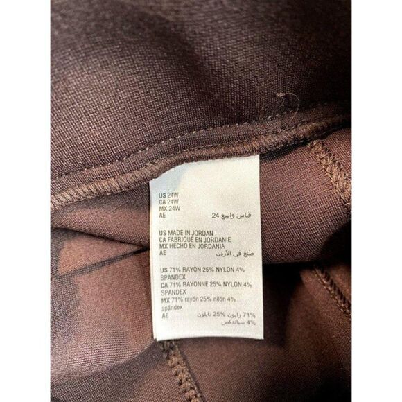 Style & Co Leggings Plus 24W Comfort Waist Brown‎ - Picture 7 of 10